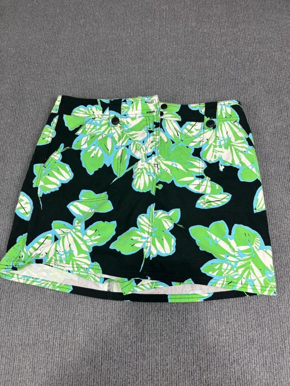 New York & Company Womens Tropical Floral Print Mini Skirt Size 10